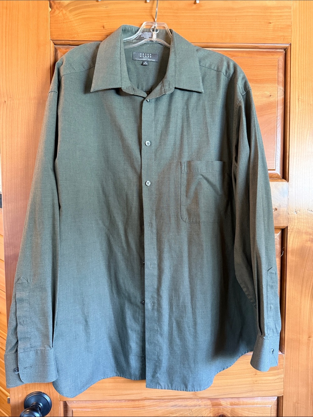 Croft & Barrow Olive Green Long-Sleeve Dress Shirt